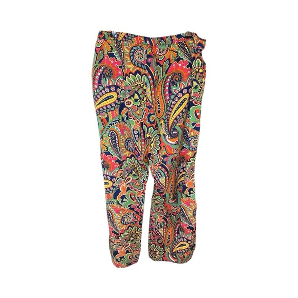 Vera Bradley XL Paisley Pajama Pants Lounge Drawstring Colorful Cotton Comfy - Picture 8 of 16